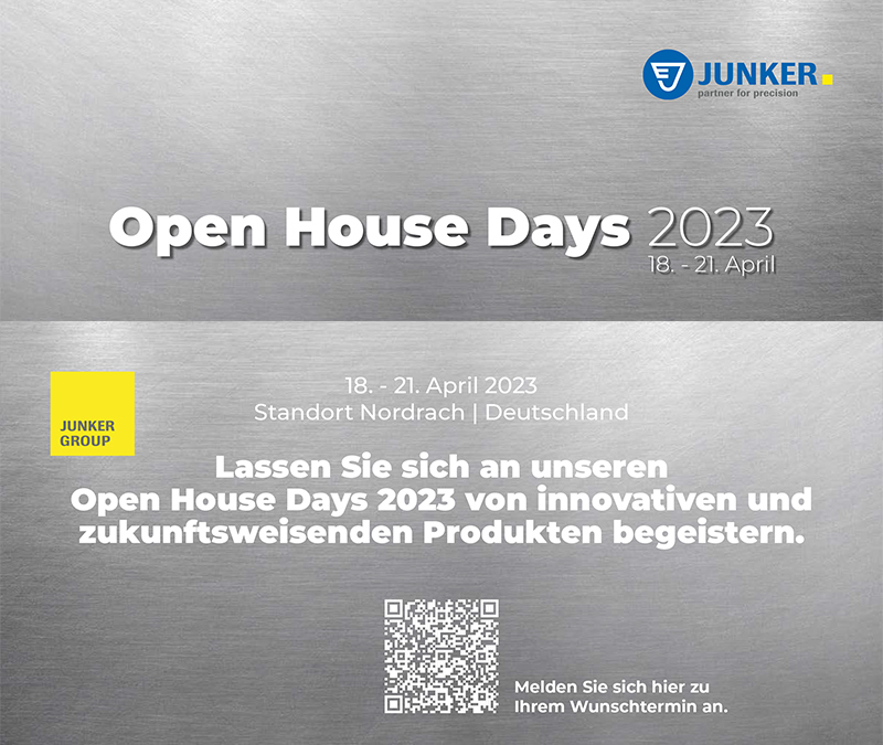 JUNKER Open House Days 2023 vom 18. bis 21. April 2023 in Nordrach